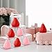 FYSUIMU 30 Packs Strawberry Candles Baby Shower Favors Strawberry Shaped Scented Candles Red Pink Sweet Fruit Wax Candle with Boxes for Birthday Holiday Summer Gender Reveal Party Bath Yoga Spa Decor