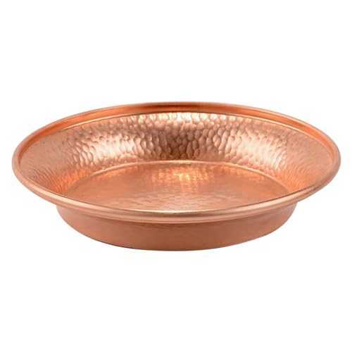 PRETYZOOM 4.4'' Copper Tray, Decorative Buddhist Water Tray, Scrying Bowl Buddhist Offering Bowl, Multi-Functional Incense Burner Holder, Religion Container, Candle Dish