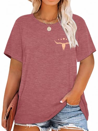 Anbech Plus Size Cowgirl Graphic Western Shirt 3X