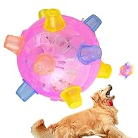BBASILIYSD Huisdier Hond Speelgoed Interactieve Springen Activatie Bal Voor Honden Knipperende Bal Hond Spelen Licht Automatisch Bal Outdoor Jump