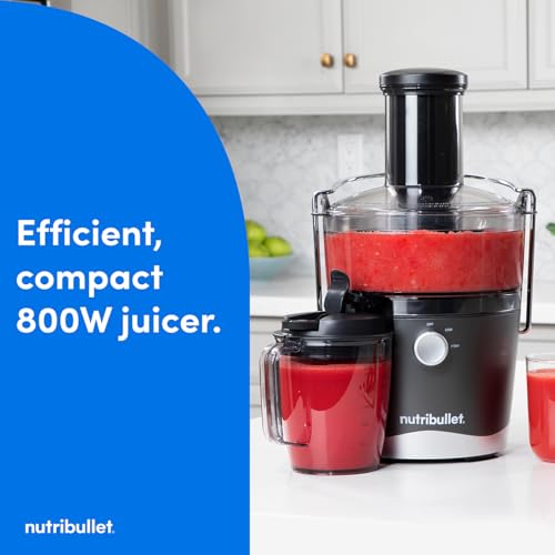 nutribullet 800W Centrifugal Juicer - 8 Piece Set - 1.5L Pulp Basin & 800ml Juicer Pitcher - Two Speeds, Wide 3" Chute, No-Drip Spout & Dishwasher Safe - Juice Tough Fruits and Vegetables With Ease - Image 3