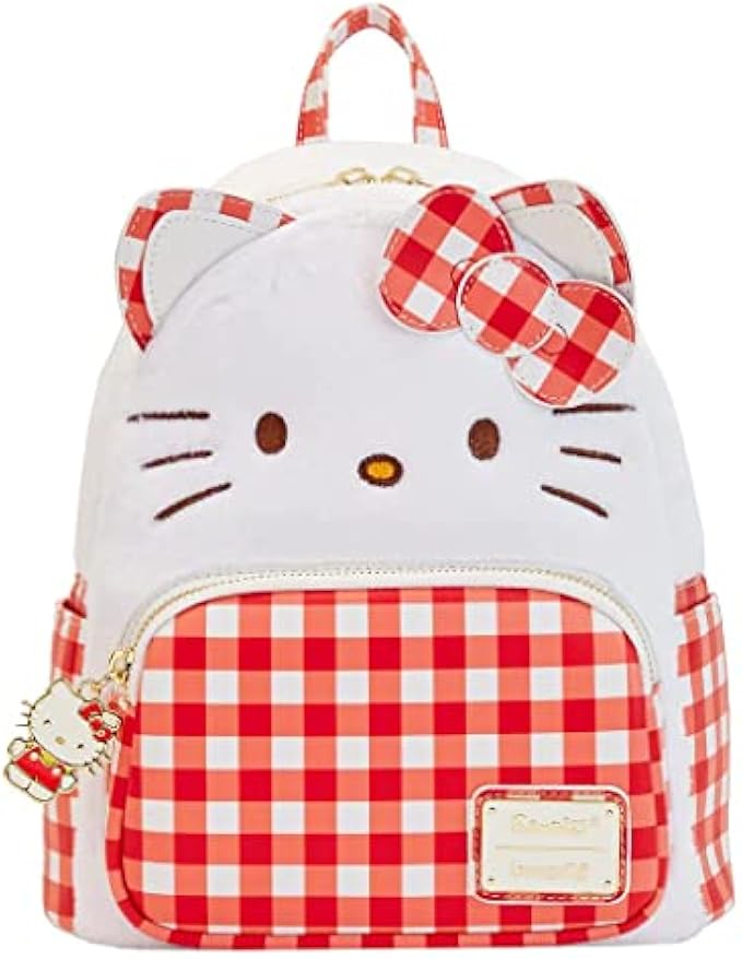 Loungefly Sanrio Hello Kitty Gingham Double Strap Shoulder Bag