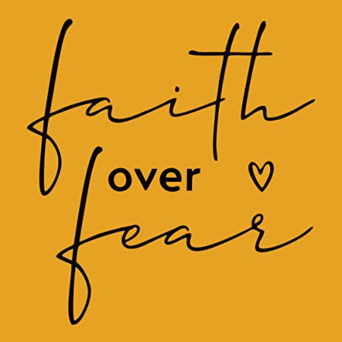 Image of Women's Regular Fit Faith Over Fear Cotton Printed Round Neck Half Sleeves Multicolour T Shirt. Pooplu, Trending, Text, Quotes Tshirts