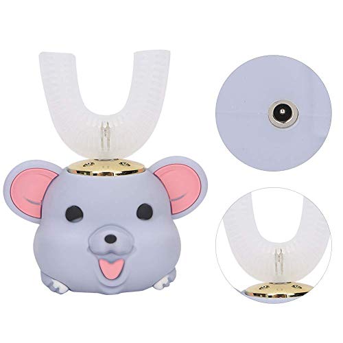 Spazzolino denti automatico ad ultrasuoni, spazzolino elettrico sonoro spazzolino denti con setole a 360° per la pulizia dei denti, spazzolino elettrico in silicone testa spazzolino