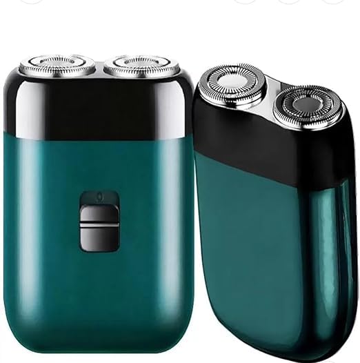Image of Rechargeable Mini Foil Shaver for Men with Dual Floating Foil Heads & Pop-Up Trimmer, Cordless Portable Electric Shaver for Beard, Moustache & Sideburn Grooming, Wet & Dry Use