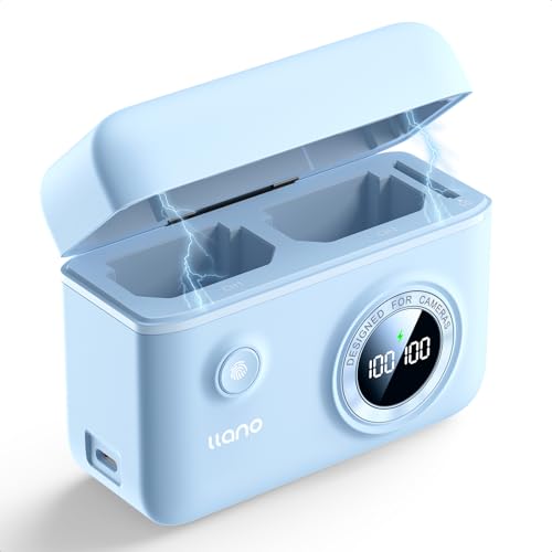 llano NP-FZ100 18W Smart Digital Display Cargador Dual USB-C para Sony A7 III, A7R V, A7R IV, Alpha A7C, A9/A9S, A6600, A7R3, ZV-E1, ILCE-1M2, FX3, FX30 Cargador de batería, cubierta magnética con