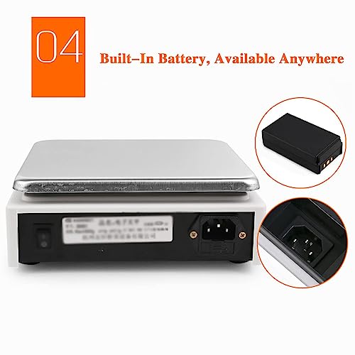 Balanza analítica Digital con protección contra el Viento y función de conteo, precisión de 0,001 g, para Uso en Cocina, joyería e investigación, 500 g/0,001 g
