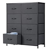 Sweetcrispy Cajonera de Tela con 8 cajones de Tela, Mueble de TV con cajones