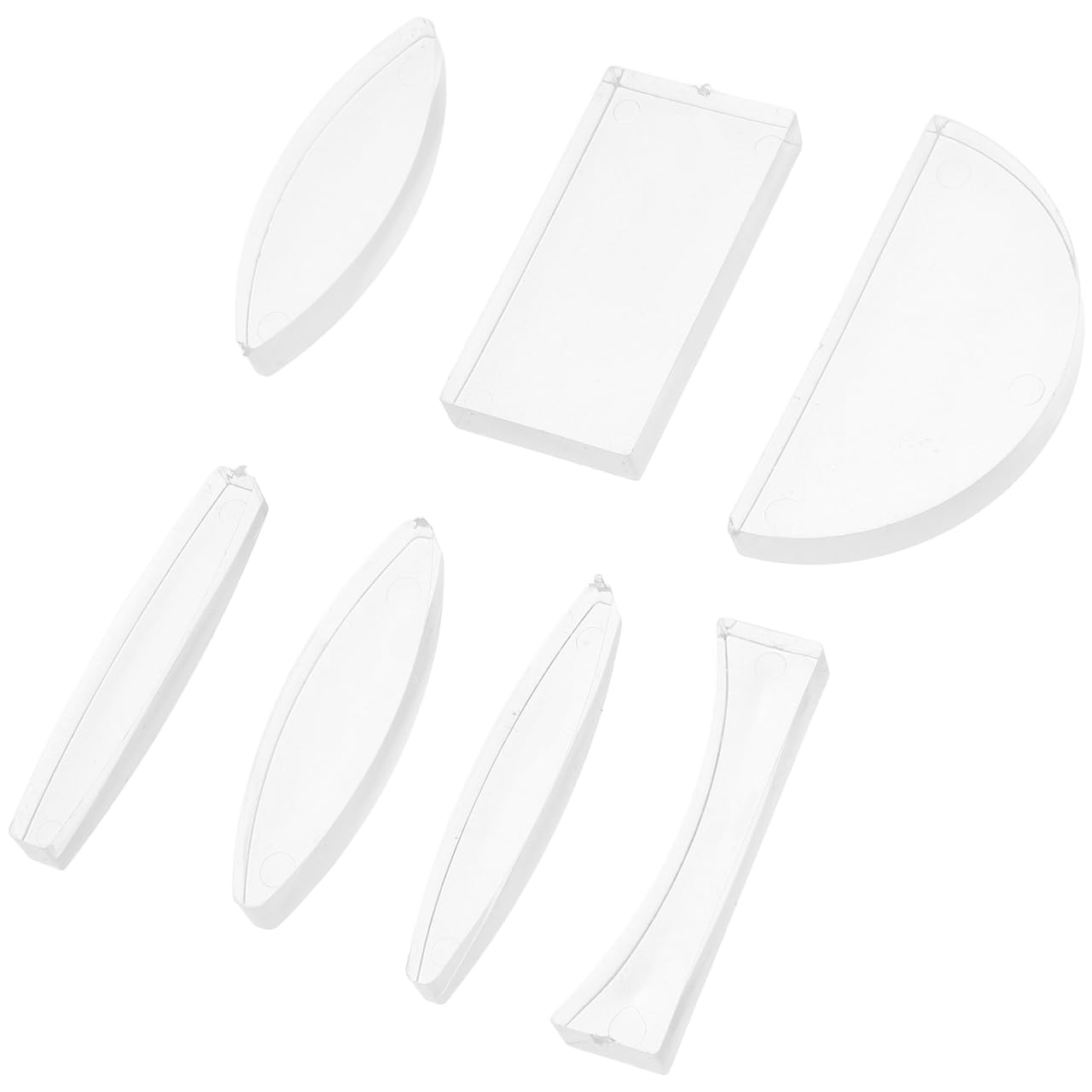 SUPVOX Optical Lens Set: 7Pcs Acrylic Convex and Concave Lenses Physics Optics Teaching Tools Science Experiments Kit for Middle School Laboratory