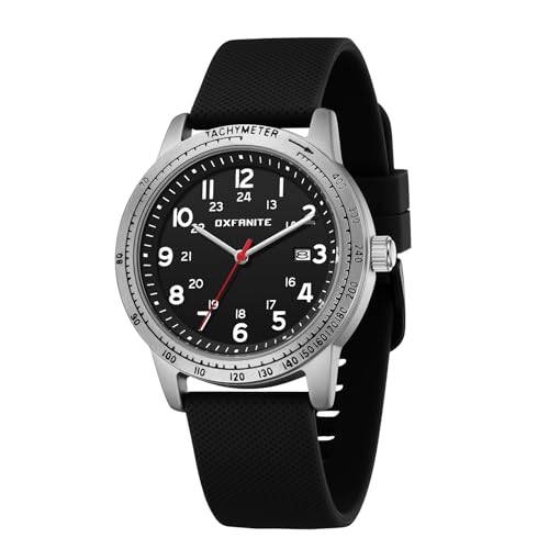 Image of Mens Watches Easy to Read Waterproof with Silicone Strap for Men 24-Hour Military Time Tactical Casual Wristwatch