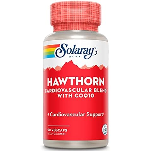 Solaray Weißdorn-Spezial-Formel | Hawthorn | 90 Kapseln | laborgeprüft | Nahrungsergänzungsmittel mit Q10, Taurin, Vitamin E, Magnesium & Chrom Cover