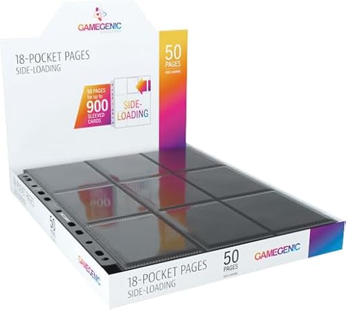 Galápagos, Gamegenic: Sideloading 18-Pocket Pages 10 pcs pack (Preto), Acessório