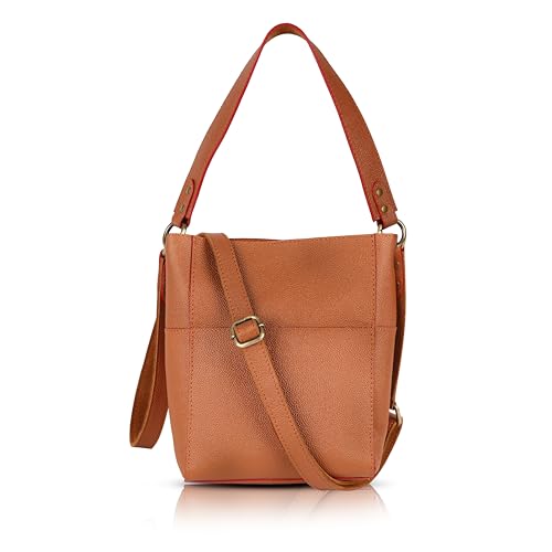 Small Leather Bucket Bags for Women, 3-in-1, Crossbody Bags for women, Top Handle Purse, Shoulder Handbags