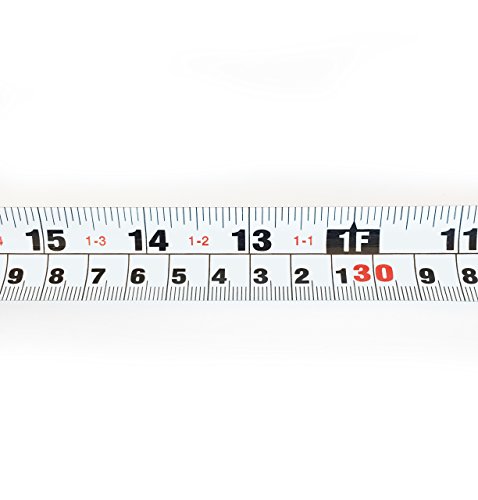 Left Handed Steel Retractable Tape Measure with Right-to-Left Read - 25 ft (Orange)
