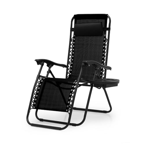 OS MOTOR Zero Gravity Chairs, Portable Folding Reclining Lounge Chairs with Adjustable Pillow and...