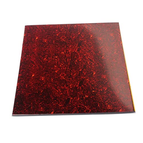 BESPORTBLE Self Adhesive Ply Acoustic Guitar Pickguard Blank Sheet Red Tortoise Shell DIY Material for Custom Bass and Guitar Protection