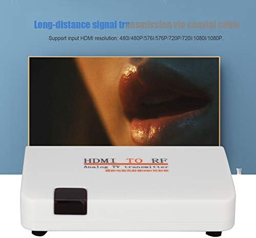 HDMI RF Modulator HDMI to RF Coaxial Converter Coax Adapter 1080P Analog TV Transmitter for DVD Game Console Set-top Box (UK PLUG)