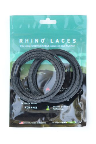 Rhino Laces Unbreakable Shoe Laces, Spec Ops Black, Large