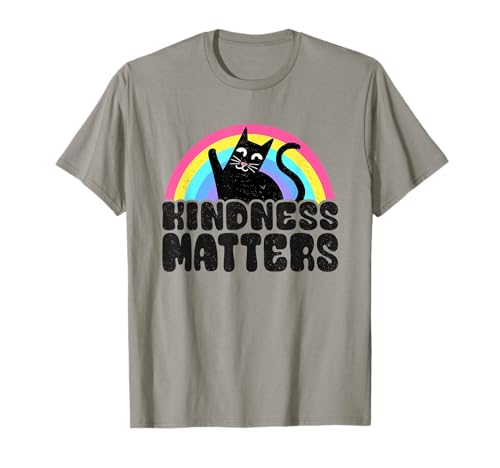Gatto Anti Bullismo Rainbow Kindness Matters Sped Teacher Maglietta