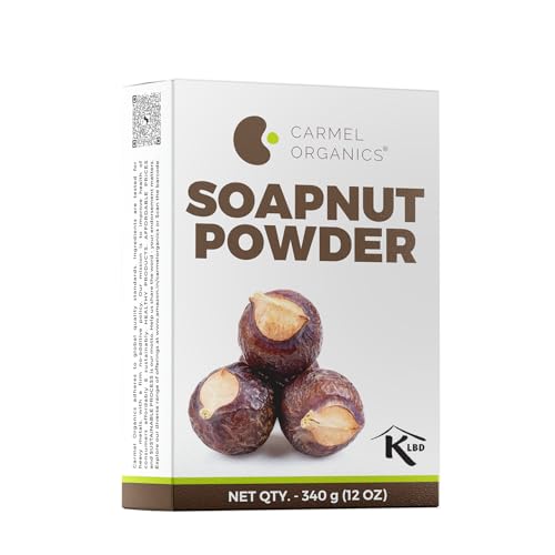 Image of CARMEL ORGANICS Soapnut /Aritha /Reetha Powder 340 Grams For Hair Care | Natural | No Added Preservatives and Additives | Sapindus Mukorossi Powder, Antuvala pudi /Kunkudukaya Podi