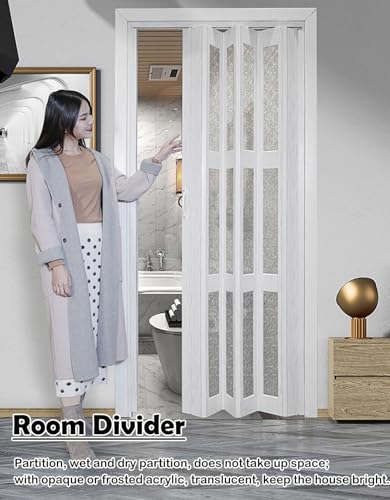 Porte accordéon rétractable gain de place sans outils pour intérieur - 3