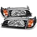 For Toyota Corolla Black JDM Version Headlights Replacement + Amber Corner Lamps 4pcs Set