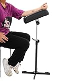 Höhenverstellbare Tattoo Armlehne mit 180° Neigung – Flexible Robuster Armlehnenständer für Tattoo Liege & Studio, Schwarz, Justierbar 65-110 cm