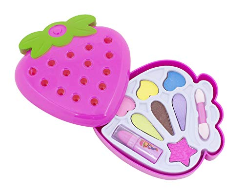 Estojo Morango Make Up Teen, Fenzza, Rosa/Vermelho/Laranja/Amarelo/Azul/Verde e Roxo/Rosê/Marrom/Ama