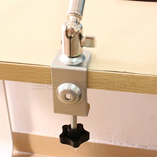 Xemz Universal Foldable Tablet Smartphone Arm Stand Adjustable Metal Holder With Sponge Pad 360 Rotating Desk-Top Mount Clamp Lock On Arms Replacemen For Apple, Android, Or Other 4-10.5" Screen #TOP5