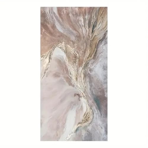 Toile murale abstraite 50x100 texture feuille d'or chic