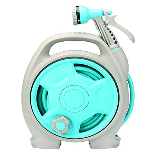 Tiamu Portable Garden Hose Hose Reel Watering Multi-Function Head Gardening Garden Reel Handle for Car Wash