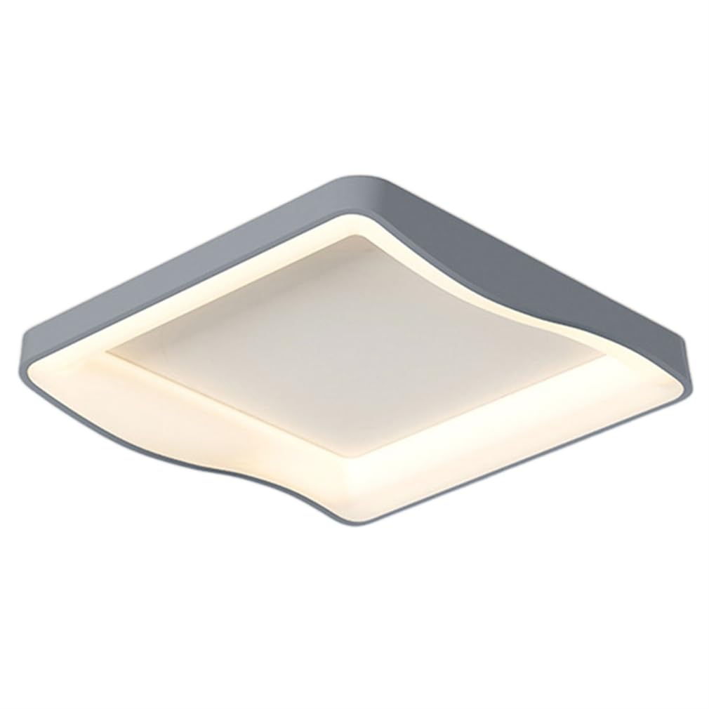 LYMSXAZOU Black Flush Mount Ceiling Light, Creativity Square LED Fixtures, 1-Light for Farmhouse with Acrylic Lampshade, Modern Home Light Hallway, Kitchen, Entryway Foyer