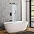 gotonovo Shower System with Tub Spout,Waterfall Tub Shower Faucet Set for Bathroom with 10 inch Rain Shower Head and Handheld Spray Wall Mounted Rough-in Valve and Trim Included Matte Black