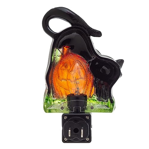 Creative Hobbies Holiday Decor Night Lights - Featuring Halloween Jack O' Lantern Pumpkin And Black Cat With Rotational Socket And On/Off Switch thumb #3