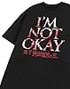 My Chemical Romance Unisex Black Graphic Tee | I'm Not Okay Band T-Shirt | Short Sleeved Emo Apparel | Alternative Rock Music Top for Men and Women | Retro Punk Merchandise Fan Gift #5