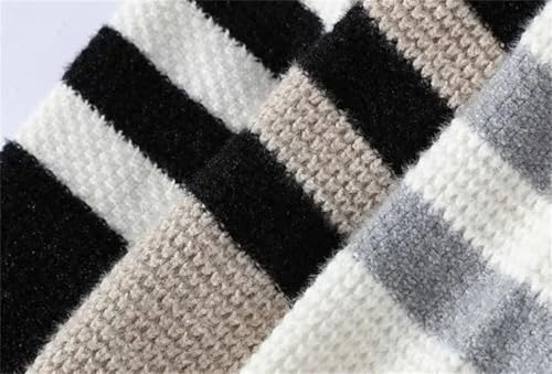 Men's Knit Sweater Warm Round Collar Crewneck Loose Fit Pullovers Clothes4