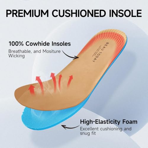 Image of BEAU TODAY Loafers for Women Dressy Leather Chunky Plaform Shoes | Genuine leather, breathable, Non-slip, thick sole business casual shoes