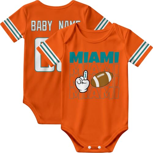 Image of KREDE Baby Clothes Custom Name Bodysuit for Baby Boy Gifts | Short Sleeves Bodysuit with Custom Number Name