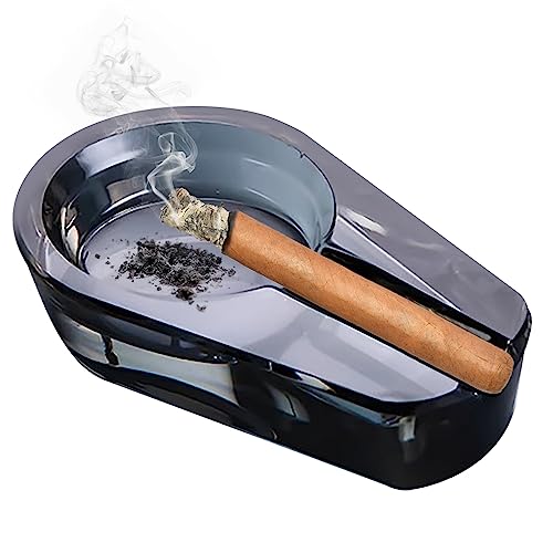 Cenicero de cristal, cenicero portátil y moderno para cigarrillos, pequeño cenicero para fumadores, decoración fresca del hogar, accesorios para fumar para patio exterior, balcón al aire libre, regalo