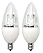 TCP LED Torpedo Shaped, Candelabra Based Light Bulbs, 40 Watt Equivalent, Dimmable, Soft White (2700K) (6 Pack)