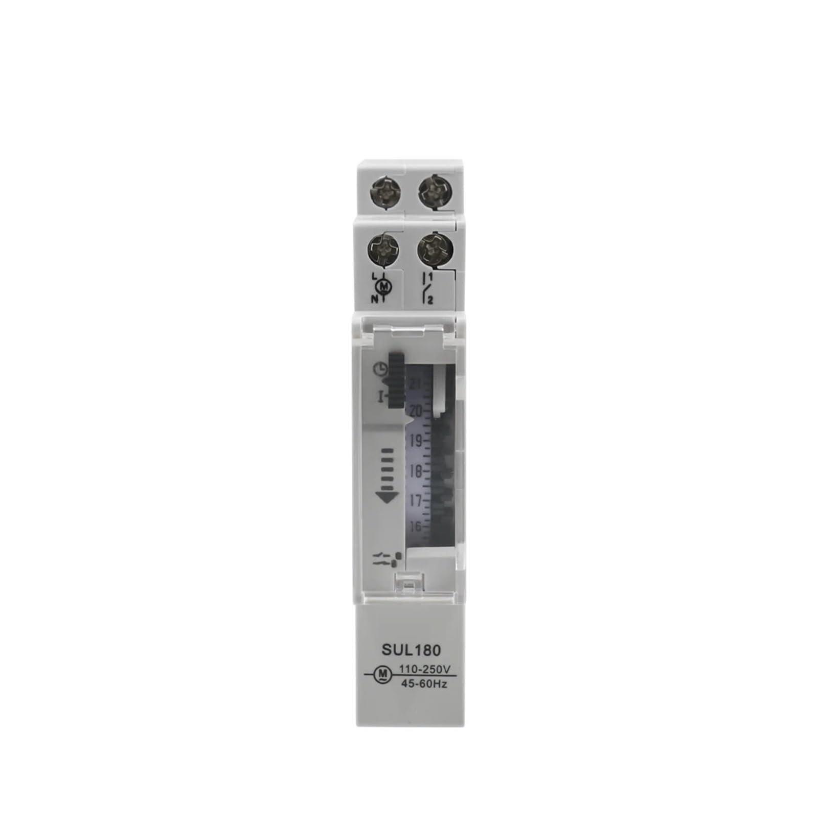 DEBLAN Minuterie mécanique 45-60Hz 24 Heures 110-250V 16A, minuterie mécanique Programmable sur Rail DIN SUL180