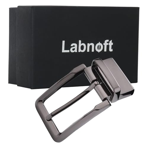 Image of Labnoft Men's Reversible Belt Buckle Only (35mm, Shining Black)