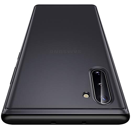 Meifigno Magic Series Samsung Galaxy Note 10 Case [Certified Military Protection][Agile Button], Translucent Matte PC with Soft Edge, Shockproof Protective Cover Case for Galaxy Note 10 (Black)