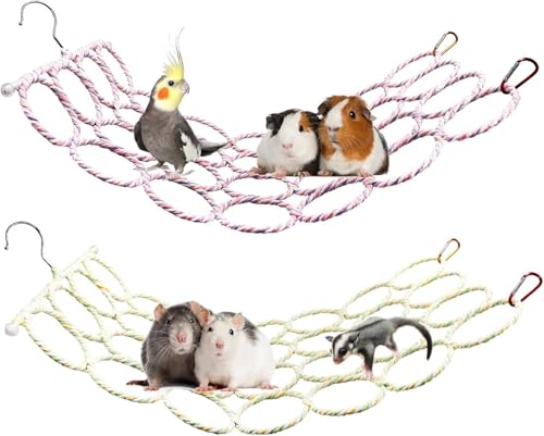 Lot de 2 Jouets Suspendus pour Petits Animaux – Filet...