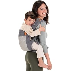 Mochila Portabebés Excursion Beco Toddler Mochila porteo para niños con asiento extra ancho - Mochila para cargar niños liviana y respirable para usar en espalda o hacia el frente, Soporta niños de 9 a 27 kilos (Gris oscuro)