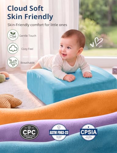 BlueWood Foam Climbing Blocks for Toddlers, 7-Piece Baby Soft Play Set - Image 4