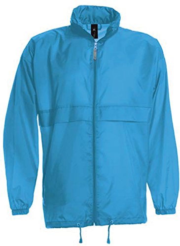 Photo de B&C Collection Sirocco Jacket-Coupe-Vent imperméable Nylon Capuche Hommes - Atoll (XL)