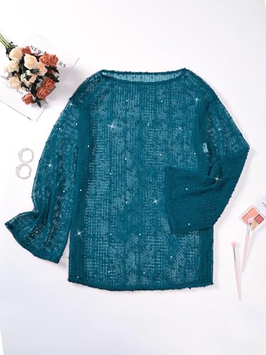 Image of Lilosy Sexy Crochet Sheer Kaftan Caftan Beach Dress Bathing Suit Swim Coverup Summer Vacation Outfits One Piece