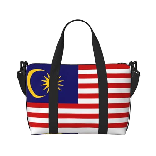 Travel Duffle Bag Weekender Bag Carry On Tote Bag Sport Gym Bag for Women Men Malaysia Flag Print2
