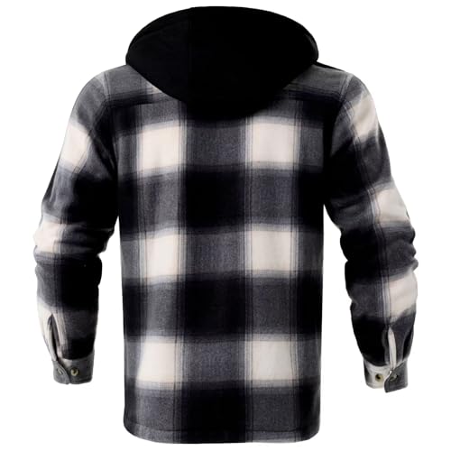 Image of LeeHanTon Mens Flannel Jacket Heavyweight Sherpa Fleece Jackets Outdoor Hiking Casual Soft Warm Coat with Pockets